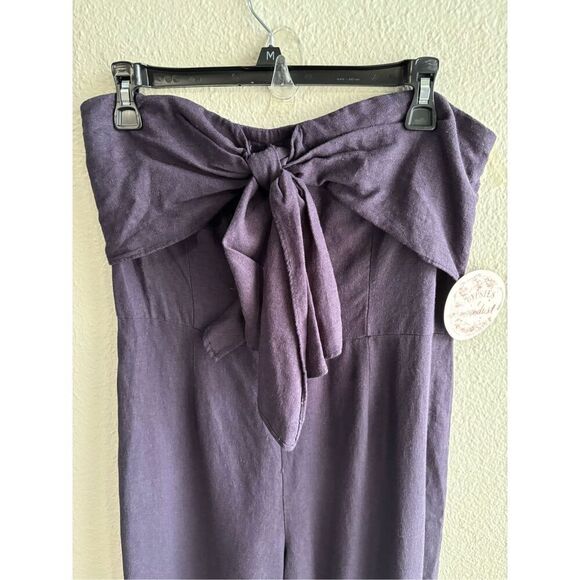 ❤️Gypsies & Moondust linen Blend Strapless Romper - Picture 3 of 6